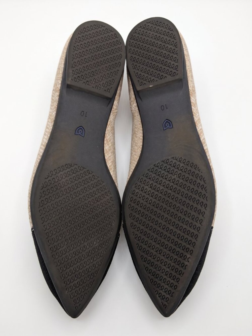 Rothy's The Point II Cream Herringbone Flats 10 - Picture 5 of 5